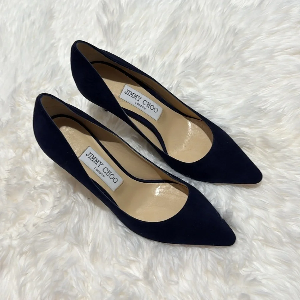 New Jimmy Choo Romy 85 suede pump size 37EU